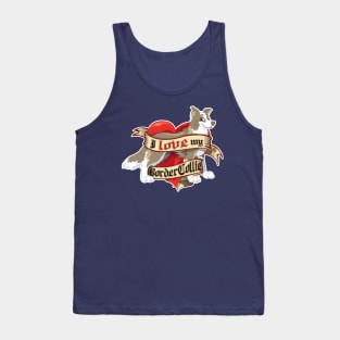 I Love My Border Collie - Lilac Tank Top